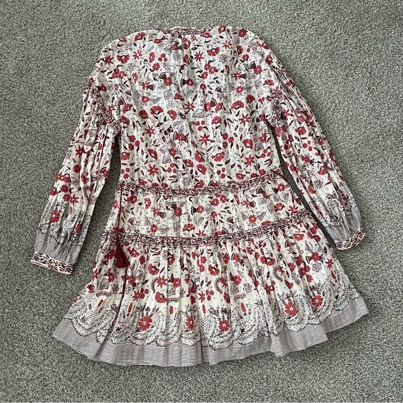 Ulla Johnson Marigold Floral Tassel Tiered Mini Dress - Picture 7 of 12